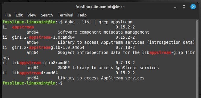 Searching for a specific package