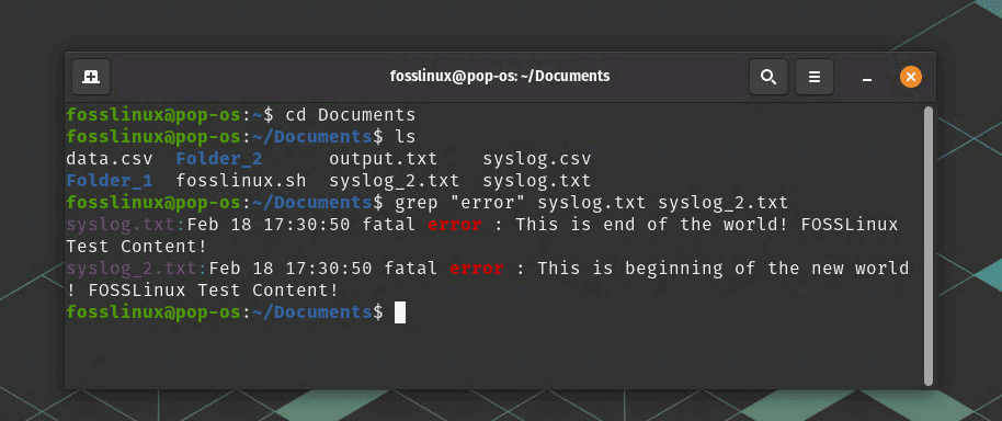 grep command usage searching in multiple filesexample