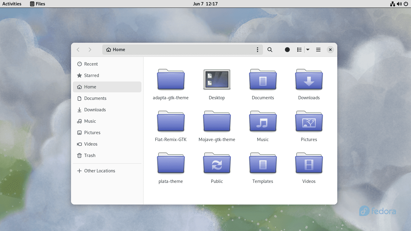 plata theme home screen